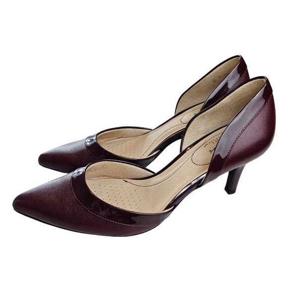 Life Stride Shoes - Life Stride Size 9 Witchy Academia D'Orsay Pointed Toe Heel Burgundy Red Saldana